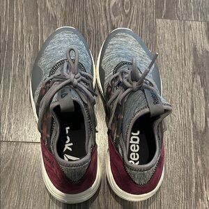 Reebok Charcoal and Maroon Athletic Shoes